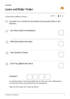 Vorschau - Arbeitsblätter - Ein Sprung in die Sandgrube: Deutsch Lesen, Schreiben, Leseheft, Schreibheft und Arbeitsblätter mit Lösungen - Seite 3