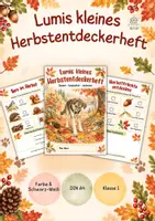 Vorschau - Mal- und Bastelvorlagen - Lumis kleines Herbstentdeckerheft - suchen, beobachten und entdecken - Deckblatt