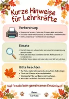 Vorschau - Mal- und Bastelvorlagen - Lumis kleines Herbstentdeckerheft - suchen, beobachten und entdecken - Seite 1