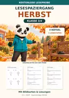 Vorschau - Arbeitsblätter - Gratis: Lesespaziergang Herbst – Klasse 3/4 - Deckblatt