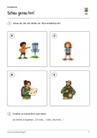 Vorschau - Arbeitsblätter - Unsere erste Runde Discgolf: Deutsch Lesen, Schreiben, Leseheft, Schreibheft und Arbeitsblätter mit Lösungen - Seite 2