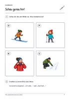 Vorschau - Arbeitsblätter - Mit Langlaufskiern durch den Schnee: Deutsch Lesen, Schreiben, Leseheft, Schreibheft und Arbeitsblätter mit Lösungen - Seite 2