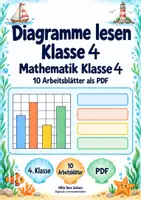 Vorschau - Arbeitsblätter - Diagramme lesen Klasse 4 | Mathematik Klasse 4 | 10 Arbeitsblätter als PDF - Deckblatt
