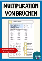 Vorschau - Arbeitsblätter - Multiplikation von Brüchen Arbeitsblatt mit Lösungen - Deckblatt