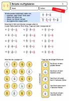 Vorschau - Arbeitsblätter - Multiplikation von Brüchen Arbeitsblatt mit Lösungen - Seite 3