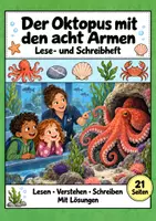 Vorschau - Arbeitsblätter - Der Oktopus mit den acht Armen: Deutsch Lesen, Schreiben, Leseheft, Schreibheft und Arbeitsblätter mit Lösungen - Deckblatt