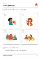 Vorschau - Arbeitsblätter - Der Oktopus mit den acht Armen: Deutsch Lesen, Schreiben, Leseheft, Schreibheft und Arbeitsblätter mit Lösungen - Seite 2