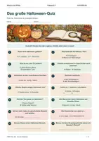 Vorschau - Arbeitsblätter - Das große Halloween-Quiz | Kostenloses Material Klasse 5–7 - Seite 1