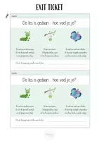 Voorbeeld - Exit ticket - hoe was het na de les? - Pagina 1