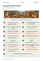 Vorschau - Arbeitsblätter - Das große Herbst-Quiz | Kostenloses Material Klasse 3–6 - Seite 1