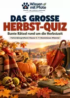 Vorschau - Arbeitsblätter - Das große Herbst-Quiz | Kostenloses Material Klasse 3–6 - Deckblatt