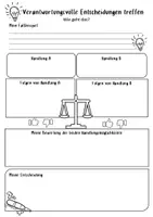 Vorschau - Arbeitsblätter - Verantwortung / Entscheidungen treffen / Klasse 6 7 - Deckblatt