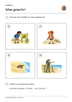 Vorschau - Arbeitsblätter - Die Meeresschildkröte auf ihrer Reise: Deutsch Lesen, Schreiben, Leseheft, Schreibheft und Arbeitsblätter mit Lösungen - Seite 2