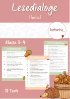 Vorschau - Text - Leseidaloge: Herbst (Klasse 3-4) - Deckblatt