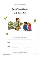 Vorschau - Arbeitsblätter - Das Chamäleon auf dem Ast: Deutsch Lesen, Schreiben, Leseheft, Schreibheft und Arbeitsblätter mit Lösungen - Seite 1