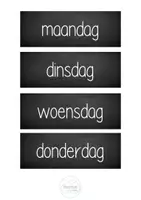 Voorbeeld - Klasthema "krijt" - dagritmekaarten en kalender - Pagina 1
