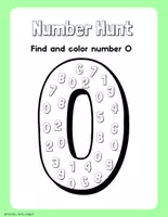 Προεπισκόπηση - Φύλλα εργασίας - Number Hunt 0–9 | Number Recognition & Visual Discrimination | Preschool - Σελίδα 1