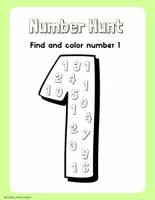 Προεπισκόπηση - Φύλλα εργασίας - Number Hunt 0–9 | Number Recognition & Visual Discrimination | Preschool - Εξώφυλλο