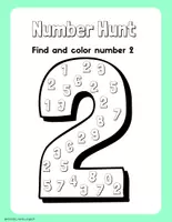 Προεπισκόπηση - Φύλλα εργασίας - Number Hunt 0–9 | Number Recognition & Visual Discrimination | Preschool - Σελίδα 2