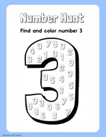 Προεπισκόπηση - Φύλλα εργασίας - Number Hunt 0–9 | Number Recognition & Visual Discrimination | Preschool - Σελίδα 3