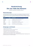 Vorschau - Unterrichtsreihen - Arbeitsblätter - Die vier Fälle des Nomens - Unterrichseinheit - Seite 1