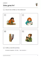Vorschau - Arbeitsblätter - Der Specht am Baumstamm: Deutsch Lesen, Schreiben, Leseheft, Schreibheft und Arbeitsblätter mit Lösungen - Seite 2
