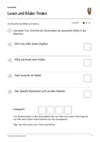Vorschau - Arbeitsblätter - Der Specht am Baumstamm: Deutsch Lesen, Schreiben, Leseheft, Schreibheft und Arbeitsblätter mit Lösungen - Seite 3