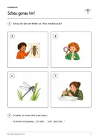 Vorschau - Arbeitsblätter - Die Libelle über dem Teich: Deutsch Lesen, Schreiben, Leseheft, Schreibheft und Arbeitsblätter mit Lösungen - Seite 2
