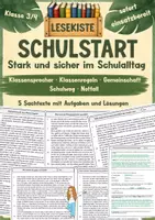 Vorschau - Arbeitsblätter - Lesekiste - Schulstart | 5 Sachtexte mit Aufgaben und Lösungen für Klasse 3/4 - Deckblatt