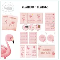 Voorbeeld - Klasthema - flamingo - Voorblad