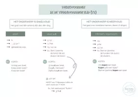 Voorbeeld - Spelling - hulpkaart tegenwoordige tijd (werkwoorden) - Pagina 1