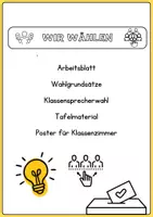 Vorschau - Arbeitsblätter - Wahlgrundsätze Klassensprecherwahl - Deckblatt