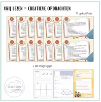 Voorbeeld - Vrij lezen - creatieve opdrachten - Voorblad
