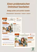 Vorschau - Stundenentwürfe - Einen problematischen Onlinekauf bearbeiten – Belege prüfen und sachlich handeln | Wirtschaft-Recht Klasse 7 - Deckblatt