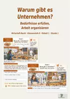 Vorschau - Stundenentwürfe - Unternehmen und Produktion | Wirtschaft-Recht Klasse 8 | 5 Stunden + Lernkontrolle - Seite 1