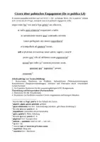 Vorschau - Stundenentwürfe - Politikverdrossenheit oder politisches Engagement (Cicero, De re publica) - Deckblatt