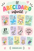 Vista previa - Decoración del aula - 🌈 El Abecedario Infantil: 27 letras + Vocales - Portada