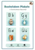 Vorschau - Poster - Buchstaben Plakate in Deutschschweizer Basisschrift - Deckblatt