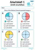 Vorschau - Arbeitsblätter - Zufall und Wahrscheinlichkeit Klasse 4 | Mathematik Klasse 4 | 10 Arbeitsblätter als PDF - Seite 1