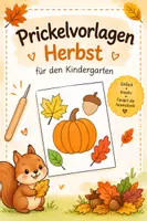 Vorschau - Mal- und Bastelvorlagen - Prickelvorlagen Herbst - Deckblatt