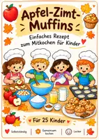 Vorschau - Poster - Bildrezept Apfel Zimt Muffins Backen - Deckblatt