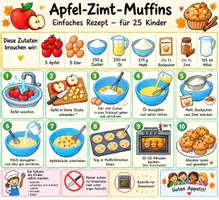 Vorschau - Poster - Bildrezept Apfel Zimt Muffins Backen - Seite 2