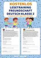 Vorschau - Arbeitsblätter - Kostenlos: Lesetraining Freundschaft – Leseverständnis Klasse 2 - Deckblatt
