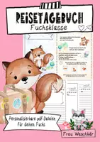 Vorschau - Arbeitsblätter - Reisetagebuch für die Fuchsklasse - individualisierbar! - Deckblatt