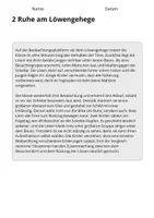 Vorschau - Arbeitsblätter - Kostenlos: Lesetest Klasse 4 Zoo - Seite 3