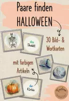 Vorschau - Stationenlernen - Halloween: Paare finden - DaZ/ DaF Wortschatz - Deckblatt