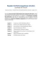 Vorschau - Merkblätter - Reader E1-E2 - Grundlagen der Analysis - Deckblatt