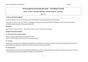 Vorschau - Stundenentwürfe - Kunst Sek. II: Werkvergleiche leicht gemacht! - Seite 1