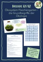 Vorschau - Stundenentwürfe - Ganze Stunde: Ökosystem Flaschengarten - Grundbegriffe der Ökologie - Deckblatt