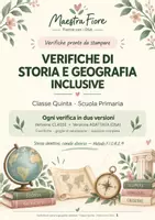 anteprima - Esercizi - Verifiche storia geografia inclusive quinta - Pagina di copertina
